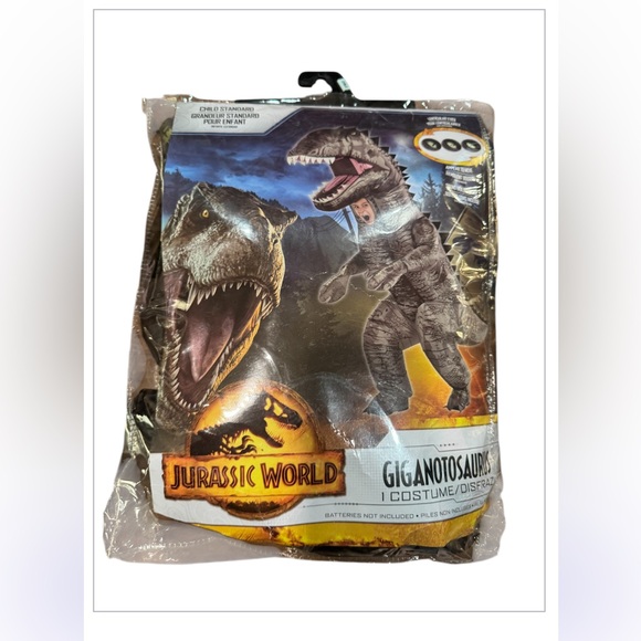 JURASSIC WORLD Giganotosaurus inflatable dinosaur Costume child standard